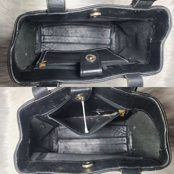 COACH|Vintage Waverly Black Leather Shoulder Tote Bag - Picture 6 of 9